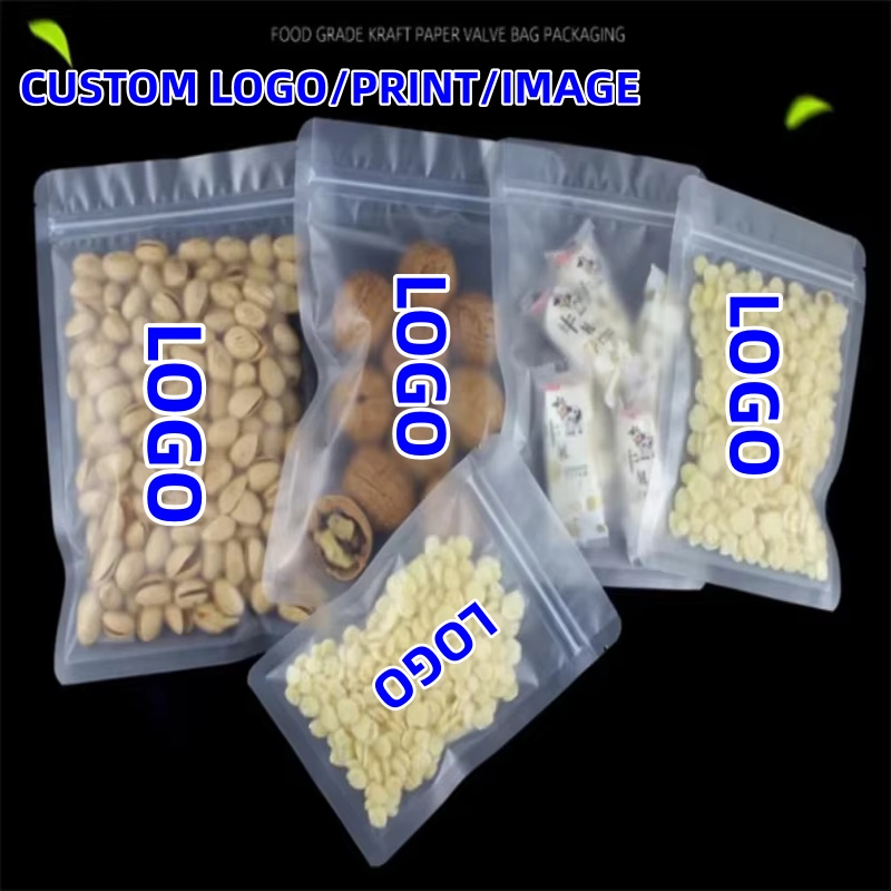 Food Storage Bags Zip Lock Pouch - 100 шт. матовых пластиковых пакетов с