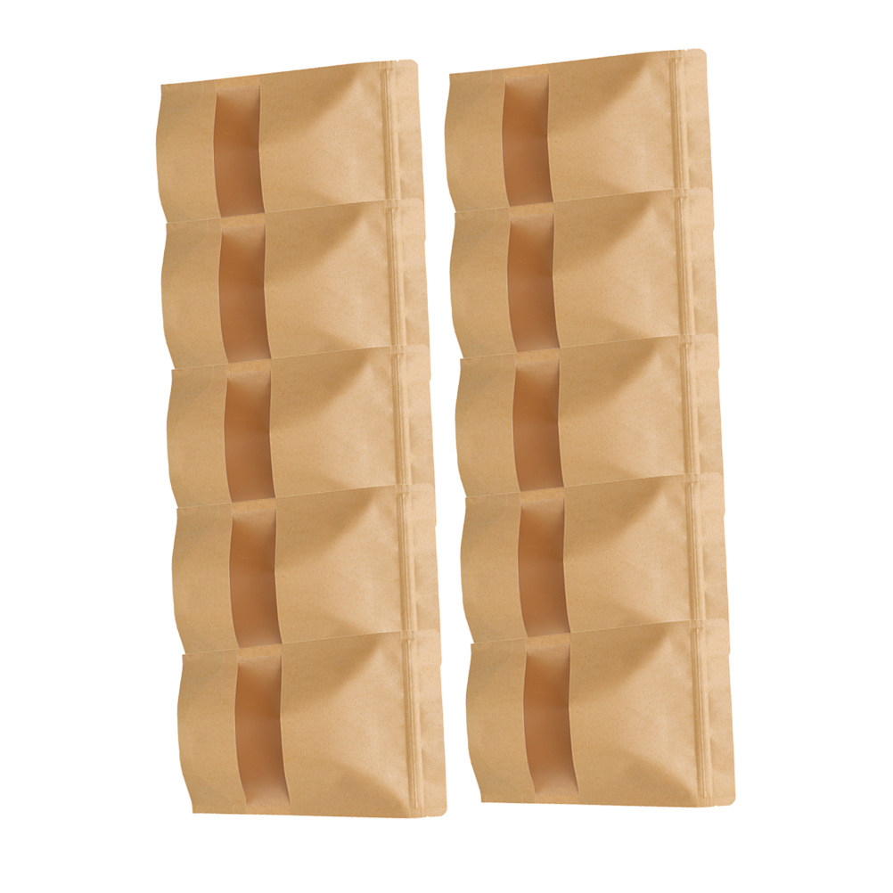 Food Storage Zipper - 50 шт. экологичных пакетов из крафт-бумаги