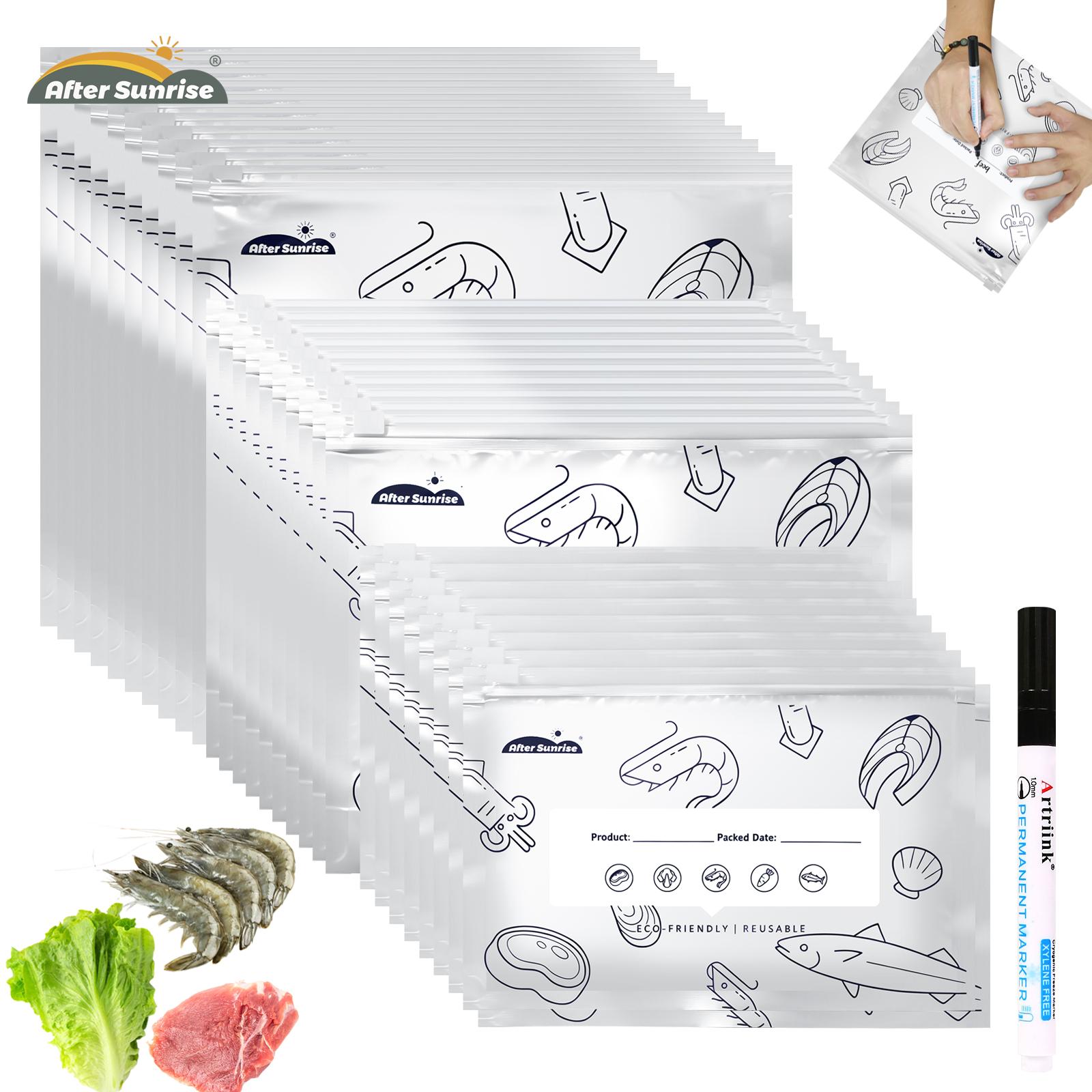 Food Storage Aluminum - 【Охлаждаемые продукты】Многоразовые герметичные пакеты из алюминиевой