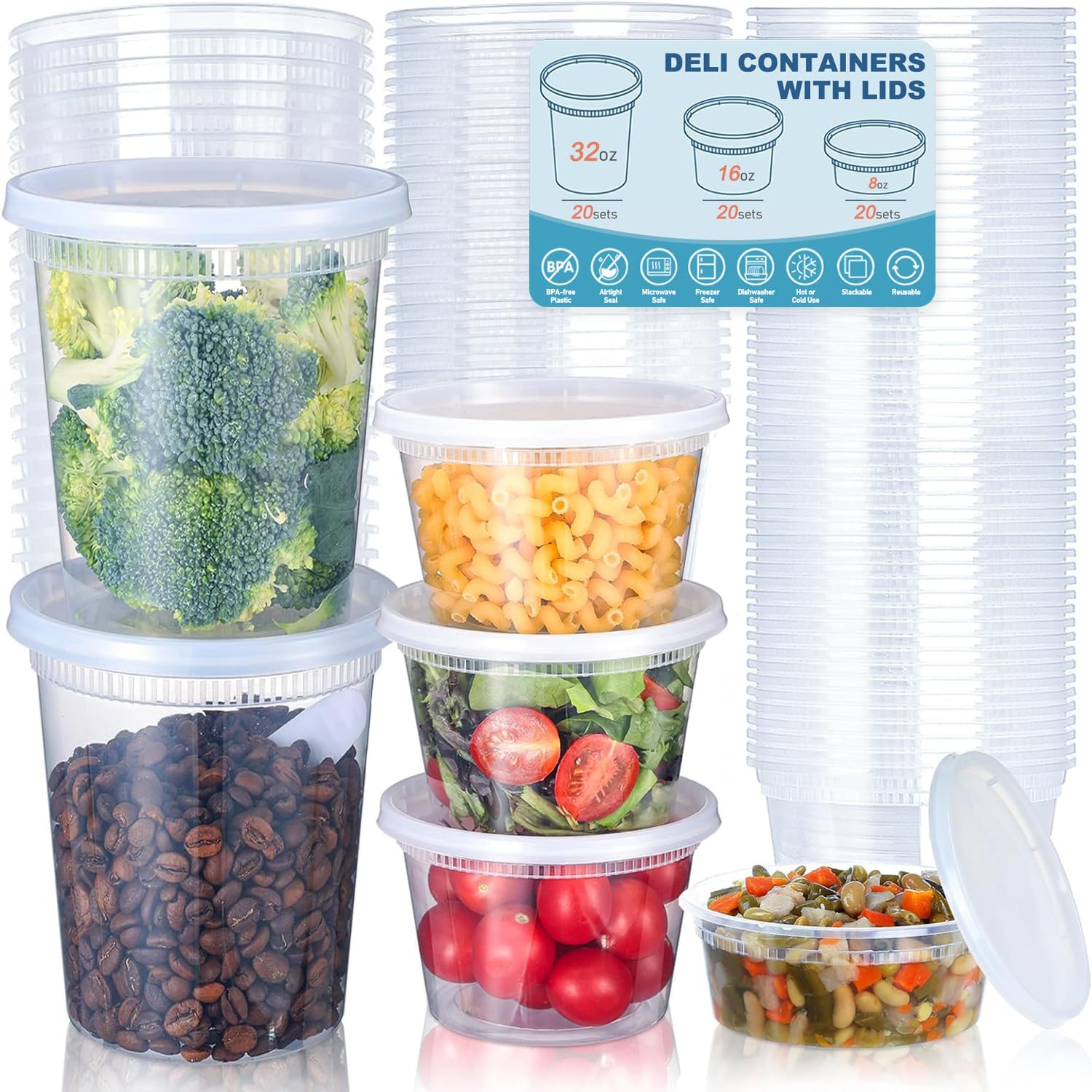 Food Storage Ideas - 24 шт. контейнеры для хранения продуктов
