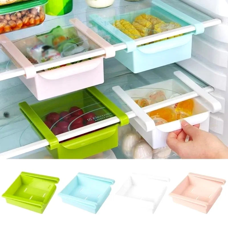 Food Storage Rack For Kitchen - Слайд кухонный холодильник морозильная камера компактный