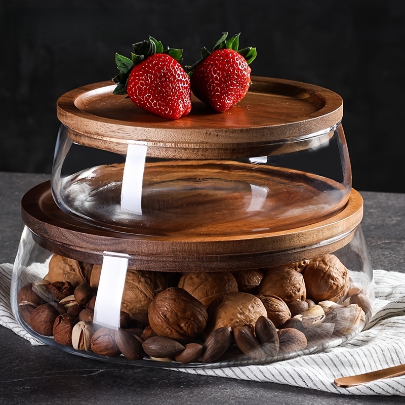 Food Storage Lidl - Стеклянные контейнеры с деревянными крышками –