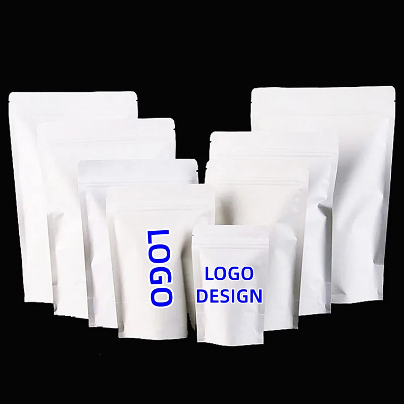 100 шт. оптом: Белые бумажные  – обзор и цена Food Storage Bags Zip Lock Pouch