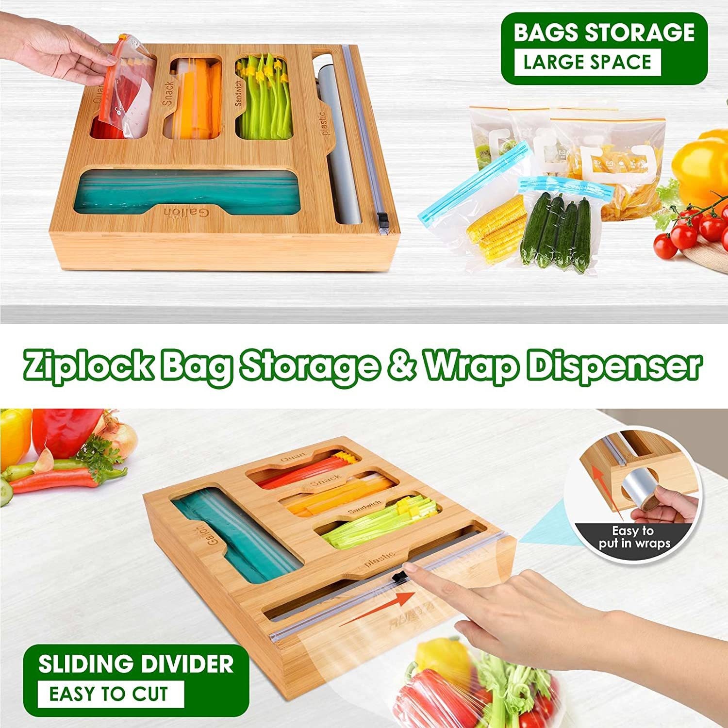 Бамбуковый держатель для пищев – обзор и цена Food Storage Rack For Kitchen